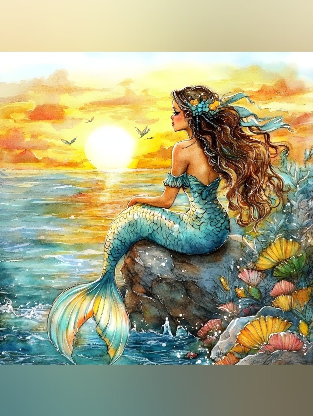 3pc=MERMAID  Printed Tote Bags Special